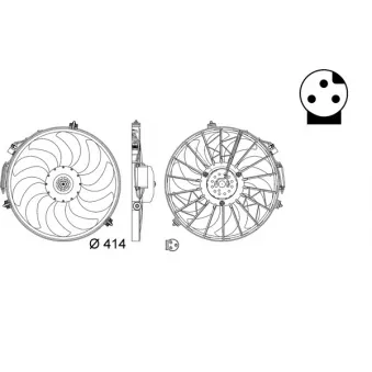 Ventilateur, refroidissement du moteur MAHLE CFF 25 000S