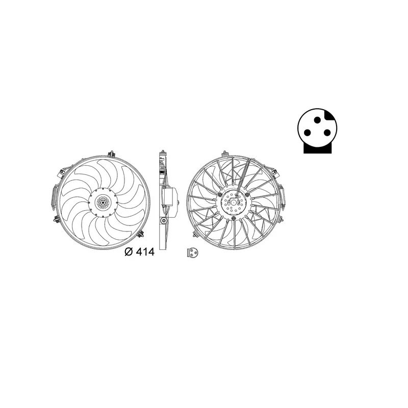 Ventilateur, refroidissement du moteur MAHLE CFF 25 000S