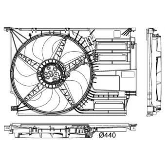 Ventilateur, refroidissement du moteur MAHLE CFF 403 000P