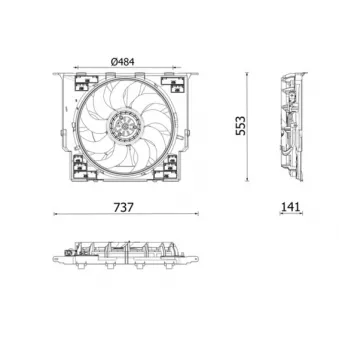 Ventilateur, refroidissement du moteur MAHLE CFF 645 000P