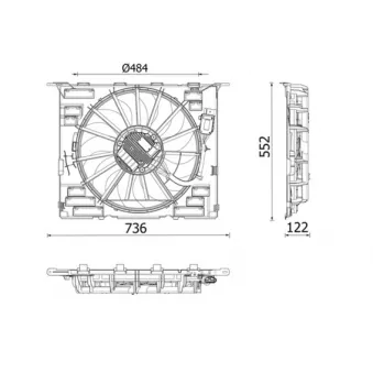 Ventilateur, refroidissement du moteur MAHLE CFF 646 000P