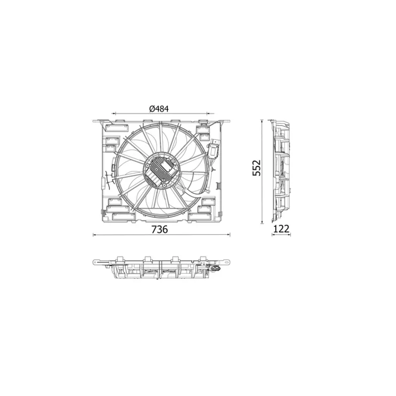 Ventilateur, refroidissement du moteur MAHLE CFF 646 000P
