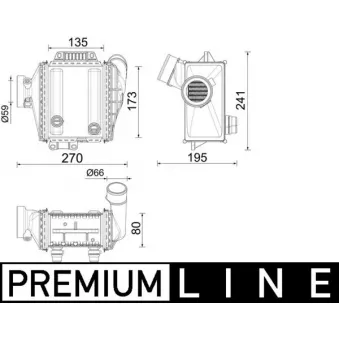 Intercooler, échangeur MAHLE CI 639 000P