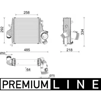 Intercooler, échangeur MAHLE CI 640 000P
