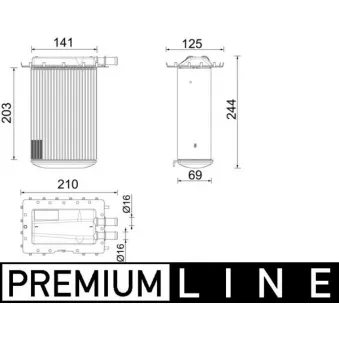Intercooler, échangeur MAHLE CI 642 000P