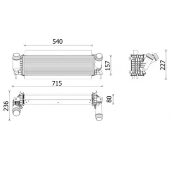 Intercooler, échangeur MAHLE CI 646 001P