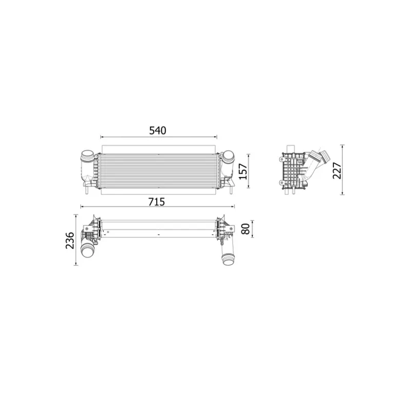 Intercooler, échangeur MAHLE CI 646 001P