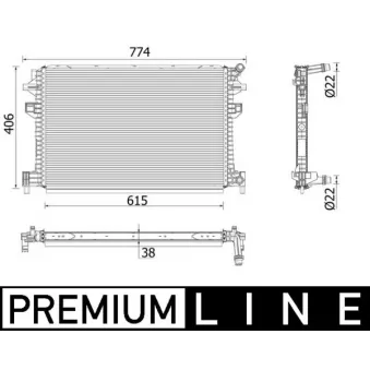 Radiateur basse température, intercooler MAHLE CIR 30 000P