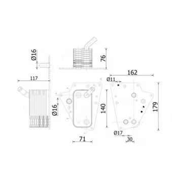 Radiateur d'huile MAHLE CLC 274 000S