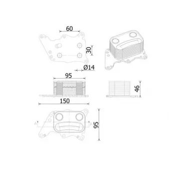 Radiateur d'huile MAHLE CLC 278 000S