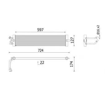 Radiateur d'huile de boîte automatique MAHLE CLC 399 000P