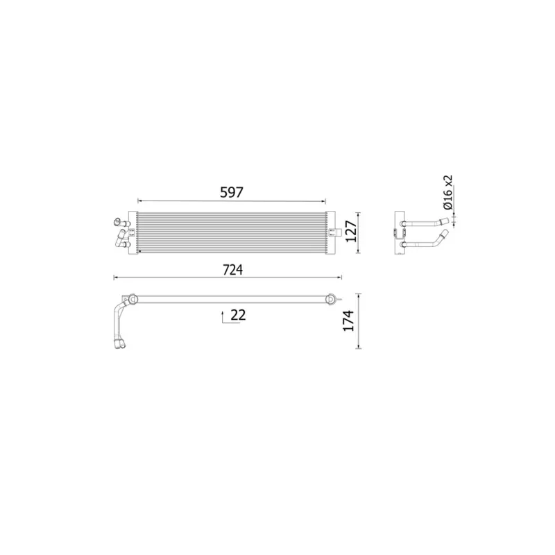 Radiateur d'huile de boîte automatique MAHLE CLC 399 000P