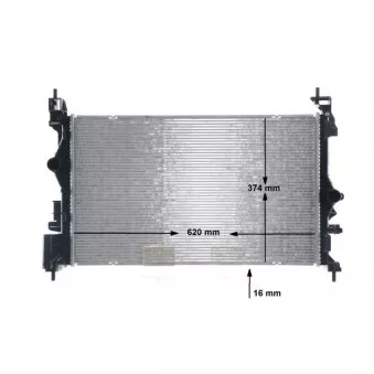 Radiateur, refroidissement du moteur MAHLE CR 1198 000S