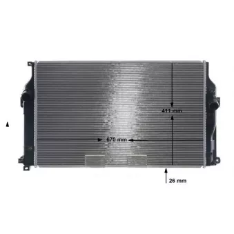Radiateur, refroidissement du moteur MAHLE CR 2270 000S