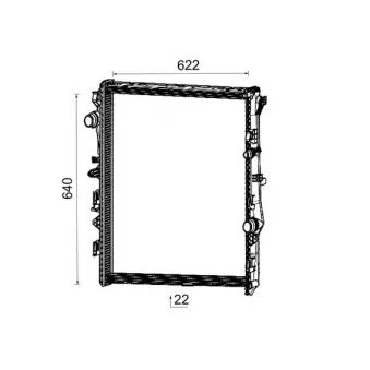 Radiateur, refroidissement du moteur MAHLE CR 2732 000P