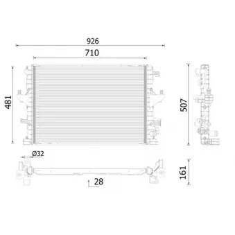Radiateur, refroidissement du moteur MAHLE CR 2746 000P