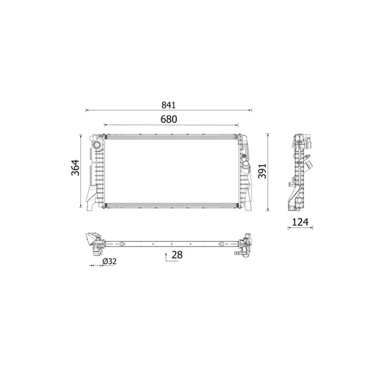 Radiateur, refroidissement du moteur MAHLE CR 2747 000P