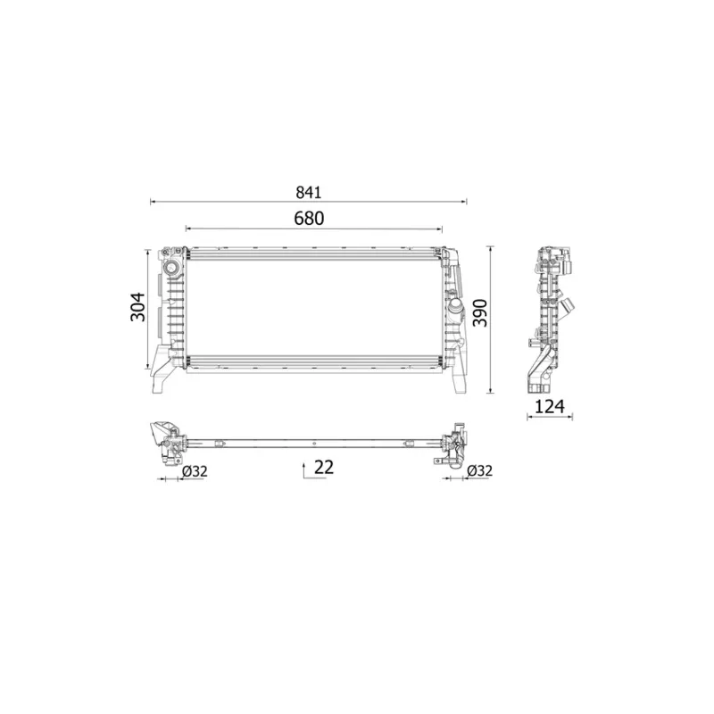 Radiateur, refroidissement du moteur MAHLE CR 2748 000P