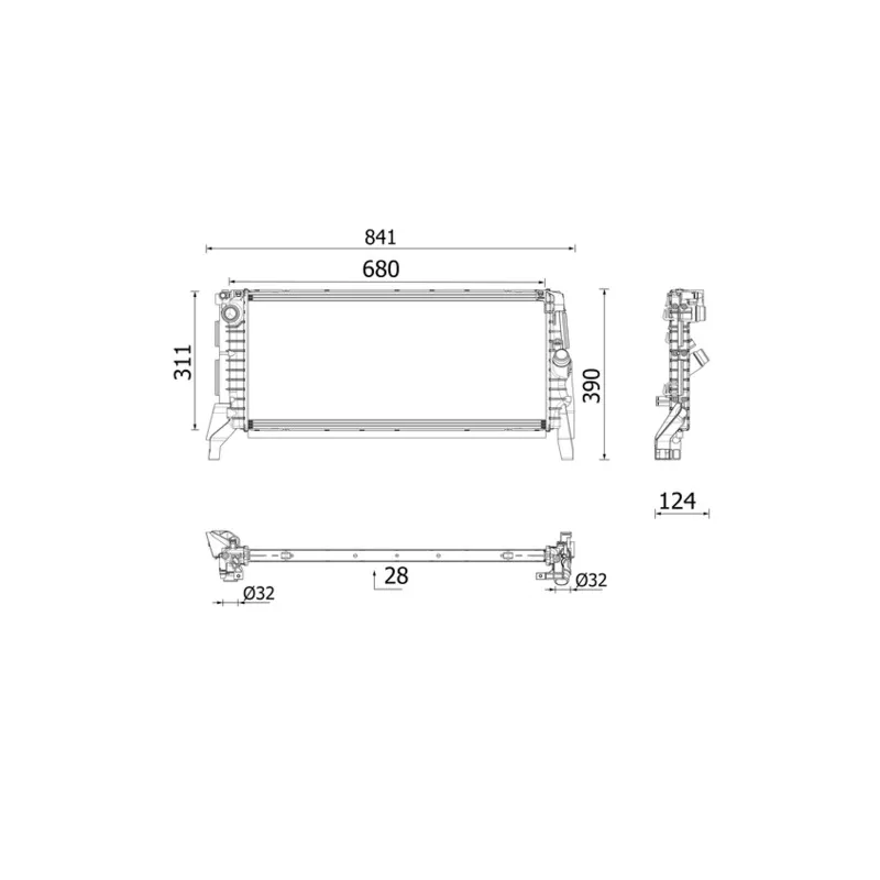 Radiateur, refroidissement du moteur MAHLE CR 2749 000P