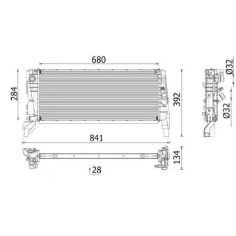 Radiateur, refroidissement du moteur MAHLE CR 2763 000P