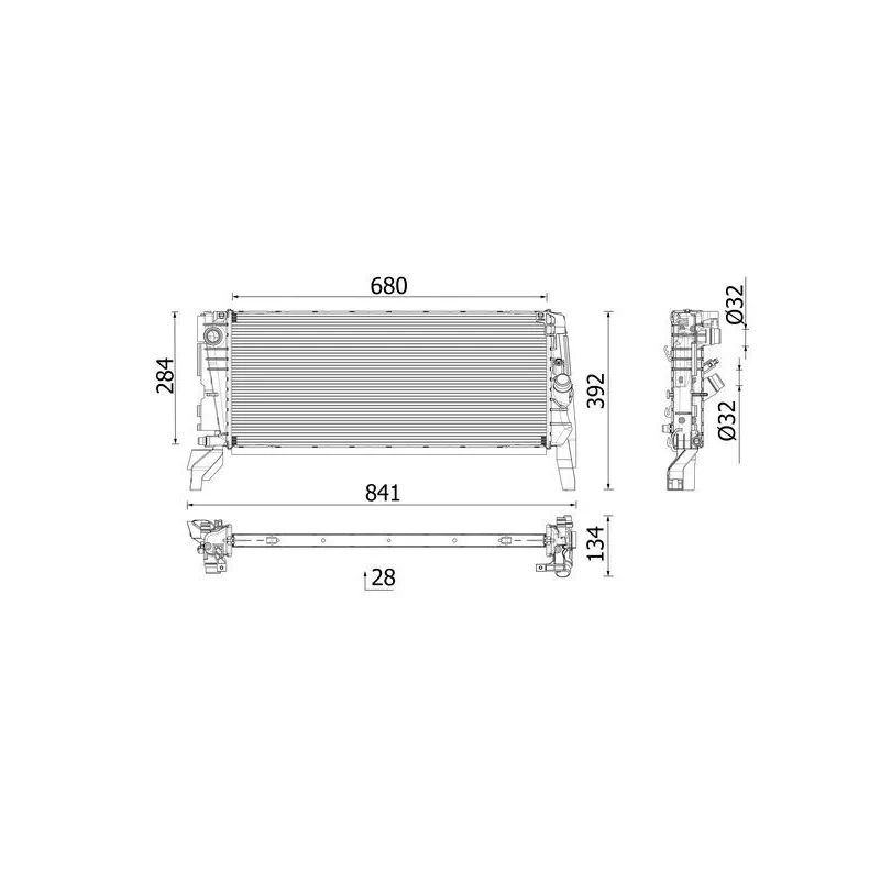 Radiateur, refroidissement du moteur MAHLE CR 2763 000P