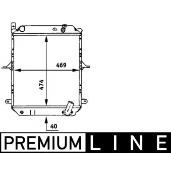 Radiateur, refroidissement du moteur MAHLE CR 724 000P