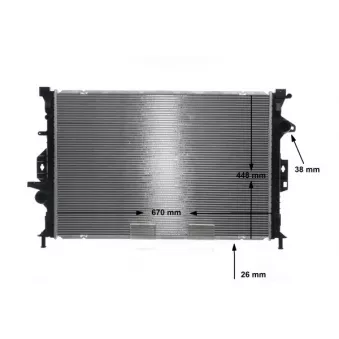 Radiateur, refroidissement du moteur MAHLE CR 814 000S