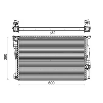 Radiateur, refroidissement du moteur MAHLE CR 877 000P