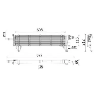 Radiateur, batterie de traction MAHLE CRE 1 000P