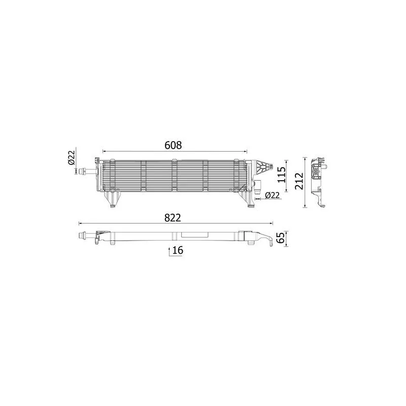 Radiateur, batterie de traction MAHLE CRE 1 000P