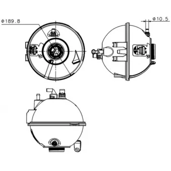 Vase d'expansion, liquide de refroidissement MAHLE CRT 223 000S