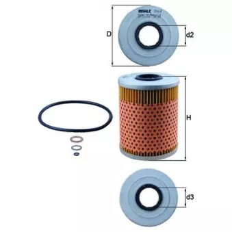 Filtre à huile MAHLE OX 68D