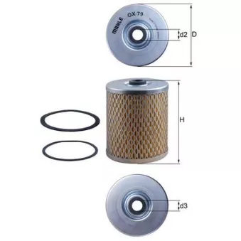 Filtre à huile MAHLE OX 79D