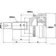 Embout de cardan avant (kit de réparation) HERTH+BUSS JAKOPARTS J2822140 - Visuel 2