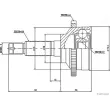 Embout de cardan avant (kit de réparation) HERTH+BUSS JAKOPARTS J2823129 - Visuel 2
