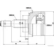 Embout de cardan avant (kit de réparation) HERTH+BUSS JAKOPARTS J2825136 - Visuel 2