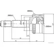 Embout de cardan avant (kit de réparation) HERTH+BUSS JAKOPARTS J2828116 - Visuel 2