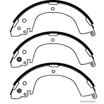 Jeu de mâchoires de frein HERTH+BUSS JAKOPARTS J3505034