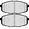 Jeu de 4 plaquettes de frein avant HERTH+BUSS JAKOPARTS J3600319 - Visuel 2