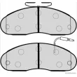 Jeu de 4 plaquettes de frein avant HERTH+BUSS JAKOPARTS J3601015 - Visuel 2
