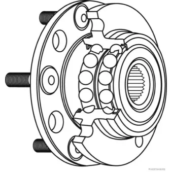 Roulement de roue arrière HERTH+BUSS JAKOPARTS