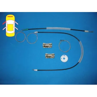 Kit de réparation, lève-vitre avant gauche BLIC 6205-03-016801P