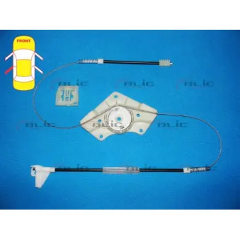 Kit de réparation, lève-vitre arrière gauche BLIC 6205-43-003835P
