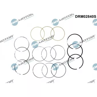 Jeu de segments de pistons Dr.Motor DRM02840S