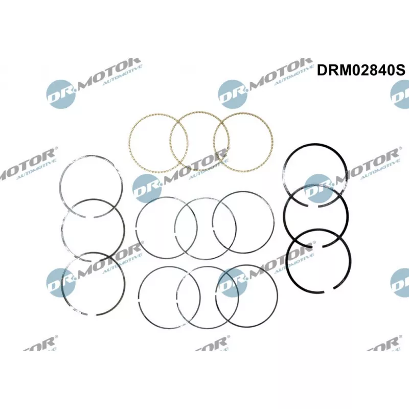 Jeu de segments de pistons Dr.Motor DRM02840S