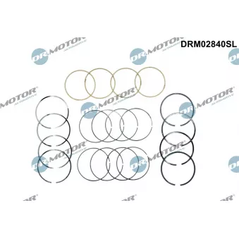 Jeu de segments de pistons Dr.Motor DRM02840SL