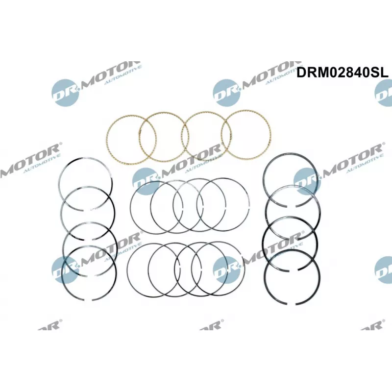 Jeu de segments de pistons Dr.Motor DRM02840SL