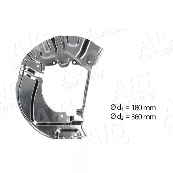 Déflecteur, disque de frein avant droit AIC 55503
