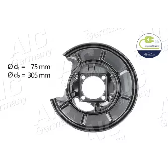 Déflecteur, disque de frein arrière droit AIC 55686