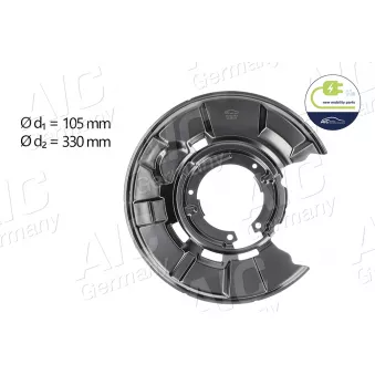 Déflecteur, disque de frein arrière gauche AIC 55750